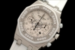 AP0063D - Royal Oak Chrono SS/RU Diamond Bez White - A7750