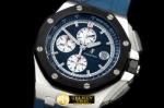 AP0241 - 2011 Royal Oak Chronograph SS/RU Blue A-7750 Sec@12