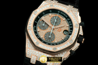 AP0242 - Royal Oak Chrono SS/LE Rose Gold Bling A-7750