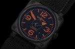 BR031B - BR03-92 42mm PVD Black/Orange Date - Asia Auto 4813