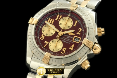 BSW0197D - Chronomat Evo SS/YG Brown Num A-7750 28800bph