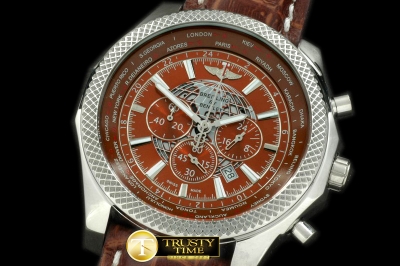 BSW0236C - Bentley Unitime Chrono SS/LE Brown Jap OS20 Qtz