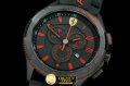 FERR001A - Scuderia Chronograph PVD/RU Black/Red jap Qtz