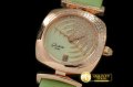 GLA0017A - Pavonina Ladies RG/ST Lime Green Swiss Quartz