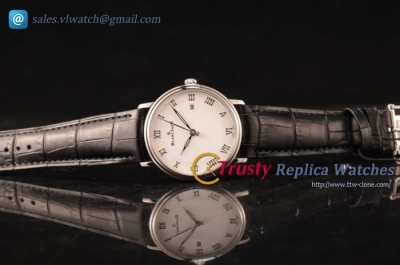 Blancpain - Villeret Ultraplate Remontage Automatique SS/LE White Dial Roman Numeral Markers 1:1 Miyota 9015 Auto (ZF)