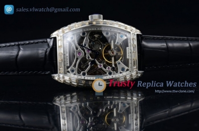 Franck Muller - Cintree Curvex Skeleton Tourbillon SS/LE Skeleton/Diamond Asia Auto