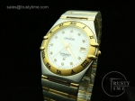 OMG0031D - Omega Constellation Mens TT White CZ Dial