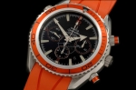 OMG0090B - Planet Ocean 45.5mm Chrono SS/RU Orange Bezel A-7750