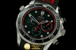 OMG0290C - Diver Pro 300M Chrono SS/RU Black/Red Jap Qtz