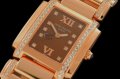 PP0042D - 24 Hours 18K RG Diamonds Choco - Swiss Quartz