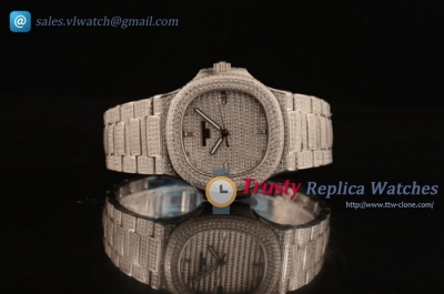 Patek Philippe Nautilus SS/SS Diamonds Miyota 9015 (AAAF)