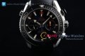 Omega Seamaster Planet Ocean Chrono SS/RU Black Dial Stk Clone Omega 9300 Auto