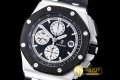 AP0375B - AP Royal Oak Chrono SS/RU Black JHF A3126 Secs@9