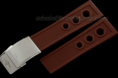 BRACC004C - Rubber Ocean Diver Strap 24/20 - Brown