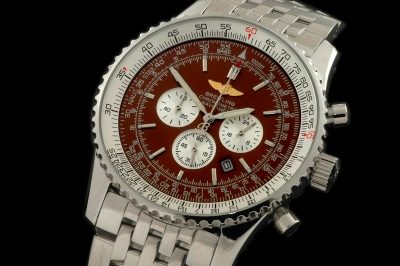 BSW0127C - Navitimer SS/SS Brown Jap Quartz Chrono