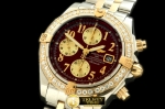 BSW0198D - Chronomat Evo SS/YG Brown Num A-7750 28800bph