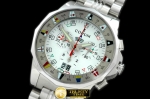 COR035A - Admiral's Cup Chronograph SS/SS White Swiss Eta Qtz