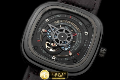 SF003 - SevenFriday P1-1 PVD/LE Black Jap Miyota