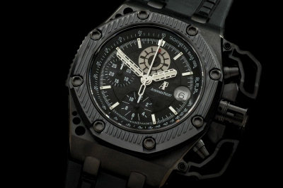 AP0111 - Royal Oak Survivor DLC/Ceramic/RU Blk A-7750 Sec@ 12