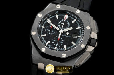 AP0237B - 2011 Royal Oak Chronograph CER/RU Blk A-7750 Sec@12