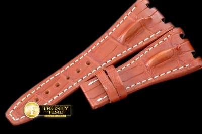 APACC013A - Gen Croc Brown Horn Back Strap for AP Watches