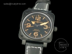 BR005 - Bell & Ross PVD Black with Limited Edition Orange Dial