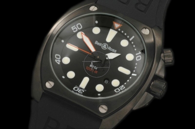 BR035E - BR02 PVD Black Round Lume Limited Ed - Asia 21J