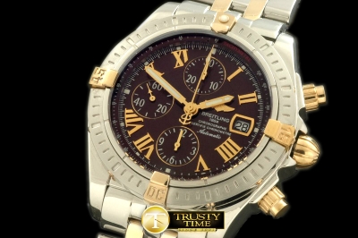 BSW0197E - Chronomat Evo SS/YG Brown Roman A-7750 28800bph