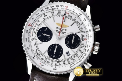 BSW0315B - Navitimer SS/LE White Stk A-7750