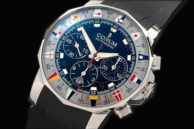 COR008C - Admiral's Cup Chronograph SS/RU Black - Asia 7750