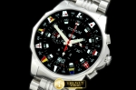 COR035C - Admiral's Cup Chronograph SS/SS Black Swiss Eta Qtz