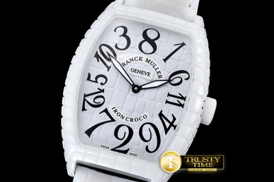 FM0124C - FM Crazy Hours Jumbo Wht/Blk CER/LE Iron Croco A2813