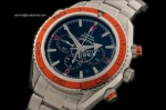 OMG0102C - Planet Ocean 45.5 Chrono SS/SS Org/Bez/Org 7750 Mod