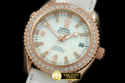 OMG0204A - Ladies Planet Ocean RG/Diam/LE White Jap Qtz