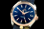 OMG0207A - Aqua Terra Seamaster RG/LE Blue Asian 2813