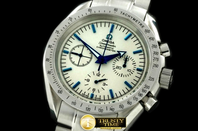 OMG0289B - Speedmaster Broad Arrow SS/SS White Venus 75 H/W