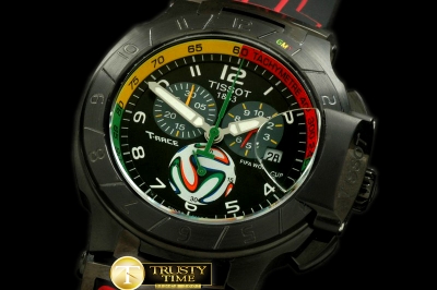 TIS001A - Fifa World Ed Chrono PVD/RU Black/Red Swiss Eta Qtz