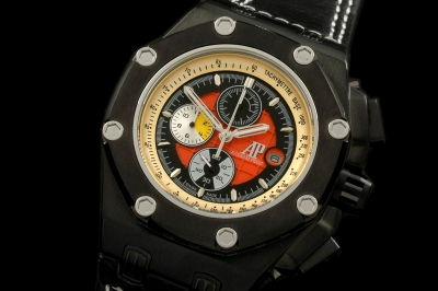 AP0130 - Grand Prix PVD/LE Black/Org Jap Quartz Chrono