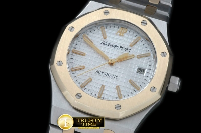 AP0214A - Royal Oak Jumbo Auto SS/YG TT White Swiss Eta 2824-2