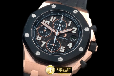 AP0267 - Royal Oak Chrono RG/RU Black A-7750