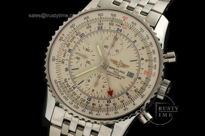 BSW0021B - Navitimer World GMT SS White - New Asia 7750