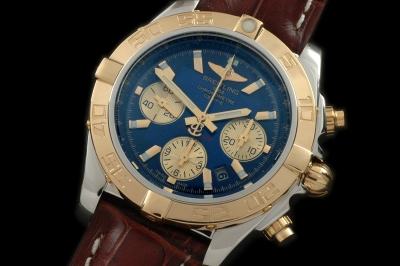 BSW0115C - Chronomat B01 TT SS/RG/LE Blue Sticks A-7750