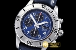 BSW0329A - SuperOcean SteelFish Chrono SS/LE Blue/Blk A7750