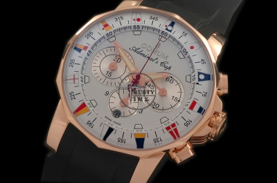 COR013A - Admiral's Cup Chronograph FG/RU White Asia 7750 Sec@3