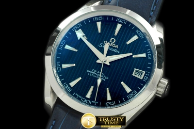 OMG0207B - Aqua Terra Seamaster SS/LE Blue Asian 2813