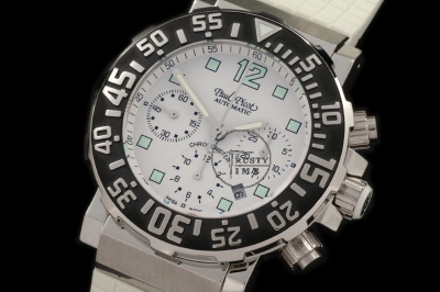 PC001B - Le Plonguer C Type Chrono SS/RU Wht A-7750 28800bph