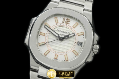 PP0179A - Nautilus 7010 Midsize 32mm SS White - Swiss Qtz