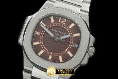 PP0179B - Nautilus 7010 Midsize 32mm SS Brown - Swiss Qtz