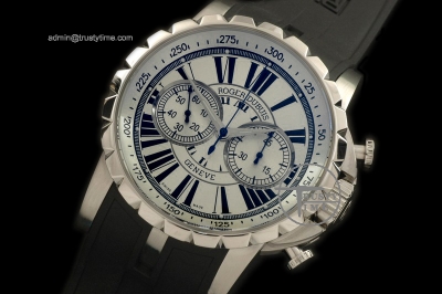 ROG008A - Excalibur Chrono SS/RU White Manual HW Chrono