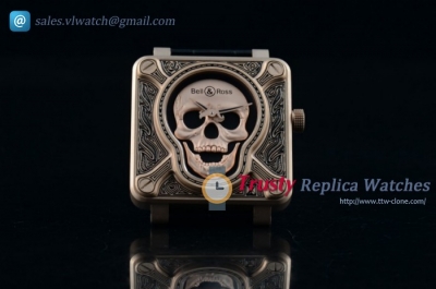 Bell & Ross - BR 01 Burning Skull RG/LE Skull Dial Asia Auto